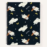 Hedwig Nighttime Moonlight Pattern Notebook