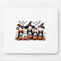 Funny Ghost Cows Halloween Animals Cow Owls Spooky Mouse Pad