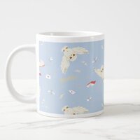 Hedwig Owl Post Letters and Books Pattern Giant Coffee Mug