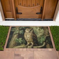 Vintage Style Owl in Enchanted Forest Doormat