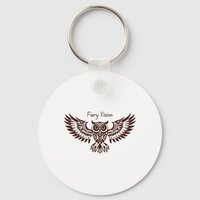Phoenix Owl – Fiery Vision Keychain
