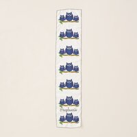 Blue Owls Design Personalised Scarf