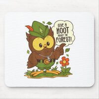 Woodsy Owl Give A Hoot About The Forest Arbor Day  Mouse Pad