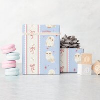 Hedwig Owl Post Stripe Pattern Wrapping Paper