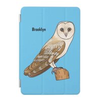Barn owl bird cartoon illustration  iPad mini cover