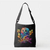 OWL COLORFUL ABSTRACT CROSSBODY BAG