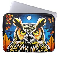 Moonlit Owl Gaze Laptop Sleeve
