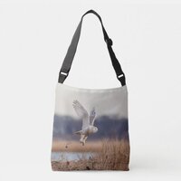 Majestic Snowy Owl of the Connecticut Coast Crossbody Bag