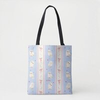Hedwig Owl Post Stripe Pattern Tote Bag