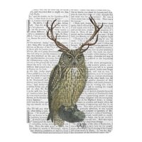Owl with Antlers plain 2 iPad Mini Cover