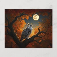 Great Horned Owl in Autumn