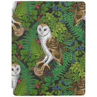 Owls, ferns, oak and berries iPad smart cover