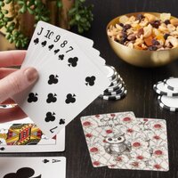 Knight Owl in Shining Armor Red Roses Seeing You Poker Cards
