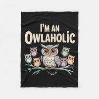 Funny Owl Design For Men Women Boys Girls Toddlers Fleece Blanket
