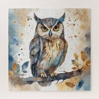 Watercolor Owl Jigsaw Puzzle