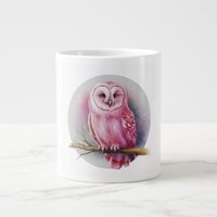 Pink Owl White Coffee Mug
