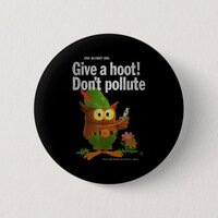 Vintage Shirts By Sven & Angus Woodsy Owl Give Button