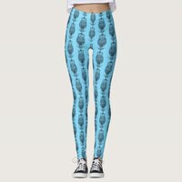 Owl (blue) - Leggings