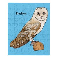 Barn owl bird cartoon illustration jigsaw puzzle