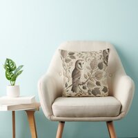 Barn Owl 1 Throw Pillow