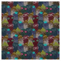 Owl in crown fabric
