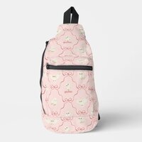 Hedwig Pink Ribbon Pattern Sling Bag