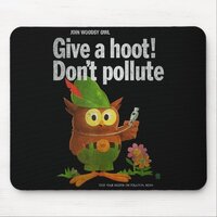 Vintage Shirts By Sven &amp; Angus Woodsy Owl Give Mouse Pad