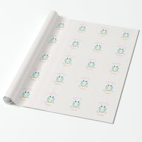 Sweet Owl Birthday Wrapping Paper