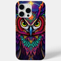 Celestial Owl Art: Starry Galaxy Cosmos iPhone 15 Pro Max Case