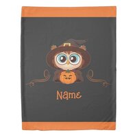 Owl/Fall/Autumn/Halloween/pumpkin Duvet Cover