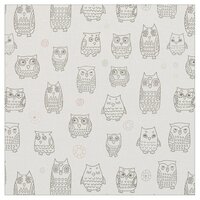 Pattern with owls fabric