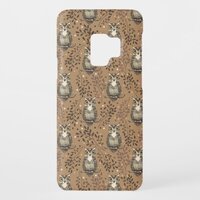 Brown Owl Illustrated Woodland Pattern Case-Mate Samsung Galaxy S9 Case