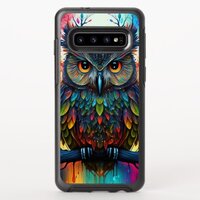 Psychedelic Fantasy Hippy Owl OtterBox Symmetry Samsung Galaxy S10 Case