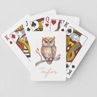 Personalized Owl Poker Cards