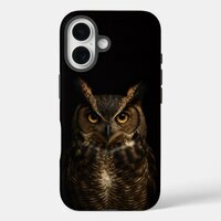 Black 4 Luxe iPhone 16 Case-Mate, Golden Eye Owl iPhone 16 Case