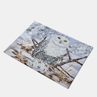 Snowy Owl in Snow Doormat