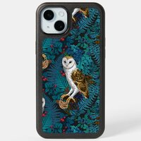 Owls, ferns, oak and berries 3 iPhone 15 plus case