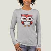 Beautiful Kawaii Style Owl Cartoon-77038 Hoodie Tri-Blend Shirt