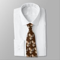 Cool tiled owl pattern  neck tie