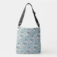 Perfect Barn Owl - light blue background Crossbody Bag