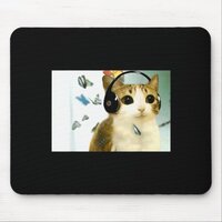 Cat Owl Funny Cursed Internet Trendy Meme Funny Me Mouse Pad