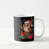 Funny Owl Santa Hat Animals Lovers Ugly Christmas  Coffee Mug