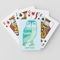 Wise Owl Illustrated Fierce Bird Playing Cards