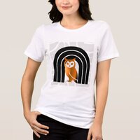 Whimsical Boho Owl & Tropical Monstera Leaf Tri-Blend Shirt