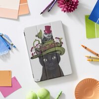 Black Cat with Teapot and Owl iPad Pro Cover