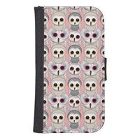 Sweet Owlets Baby Owls on Pale Pink Pattern Samsung S4 Wallet Case