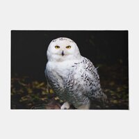 Majestic winter snowy owl doormat