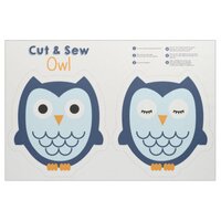 Cut & Sew Owl - Blue Fabric