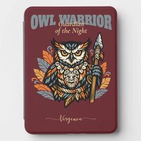 Owl Warrior, Guardian of the Night Her Gift Kindle Cover