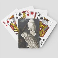 Audubon Snowy Owl Bird Artwork Poker Cards